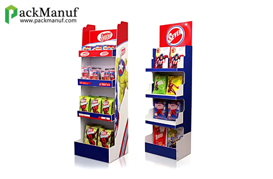 Custom Biscuits and Potato Chip Display Shelf for Supermarkets