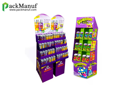 Merchandising Beverage Drinks: Custom Cardboard Floor Display Stand for Retail Beer Promotions